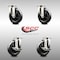 Service Caster 5 Inch 316SS Soft Rubber Wheel Swivel Top Plate Caster Brakes SCC, 2PK SCC-SS31620S514-SRS-2-TLB-2 - alternate 5